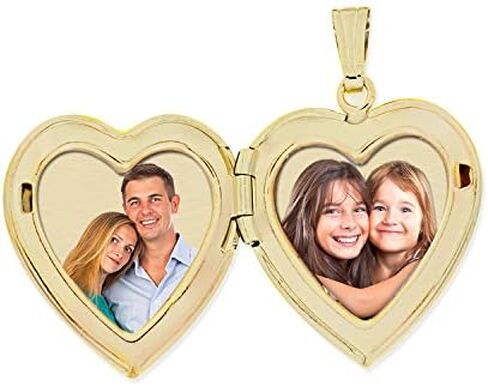 PicturesOnGold.com قلادة على شكل قلب من الذهب الأصفر عيار 14 قيراط - 3/4 بوصة × 3/4 بوصة من الذهب الأصفر عيار 14 قيراط in Saudi Arabia