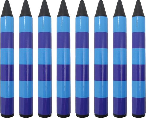 ASVP Shop Striped Jumbo Black Crayons - For Your Steve Josh Handy Dandy Notebooks (Blue Striped - Pack of 8) in Kuwait