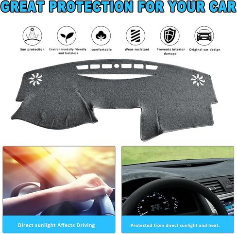POSAID for Toyota Camry Dash Cover 2011 2010 2009 2008 2007 Dashboard Cover Mat Custom Fit Toyota Camry 2011-2007,Gray in Saudi Arabia