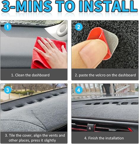 POSAID for Toyota Camry Dash Cover 2011 2010 2009 2008 2007 Dashboard Cover Mat Custom Fit Toyota Camry 2011-2007,Gray in Saudi Arabia
