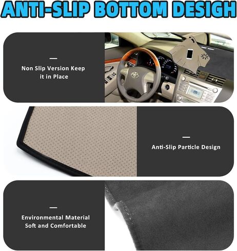 POSAID for Toyota Camry Dash Cover 2011 2010 2009 2008 2007 Dashboard Cover Mat Custom Fit Toyota Camry 2011-2007,Gray in Saudi Arabia