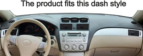 حصيرة غطاء لوحة القيادة مناسبة خصيصًا لسيارة Toyota Solara 2004 2005 2006 2007 2008 مع فتحة لمستشعر المناخ ومستشعر الضوء، وواقي سجاد لوحة القيادة (رمادي داكن) F90 in Kuwait