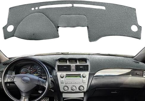 حصيرة غطاء لوحة القيادة مناسبة خصيصًا لسيارة Toyota Solara 2004 2005 2006 2007 2008 مع فتحة لمستشعر المناخ ومستشعر الضوء، وواقي سجاد لوحة القيادة (رمادي داكن) F90 in Kuwait