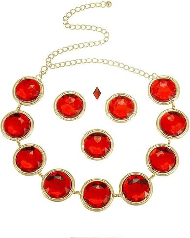 5Pcs Halloween Cosplay Waist Belt for Women, Acrylic Gems Rhinestone Belts with Adjustable Chain in Saudi Arabia