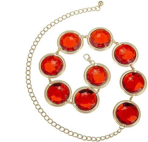 5Pcs Halloween Cosplay Waist Belt for Women, Acrylic Gems Rhinestone Belts with Adjustable Chain in Saudi Arabia