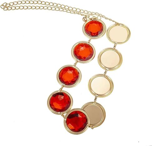 5 قطع من حزام خصر الهالوين للنساء، أحزمة من حجر الراين والأحجار الكريمة الأكريليك مع سلسلة قابلة للتعديل in Kuwait