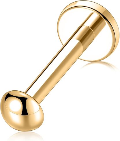 FUNLMO Titanium Tragus Helix Conch Piercing Jewelry Flat Back Cartilage Earring Medusa Monroe Piercing Jewelry Internally Threaded Lip Nose Ring in Saudi Arabia