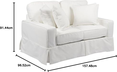 مجموعة غطاء منزلق من Sunset Trading Americana Loveseat فقط، من الكتان in Kuwait