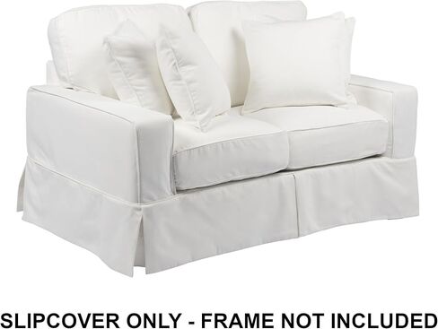 مجموعة غطاء منزلق من Sunset Trading Americana Loveseat فقط، من الكتان in Kuwait