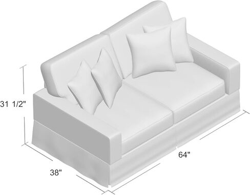 مجموعة غطاء منزلق من Sunset Trading Americana Loveseat فقط، من الكتان in Kuwait