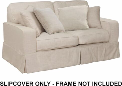 مجموعة غطاء منزلق من Sunset Trading Americana Loveseat فقط، من الكتان in Kuwait