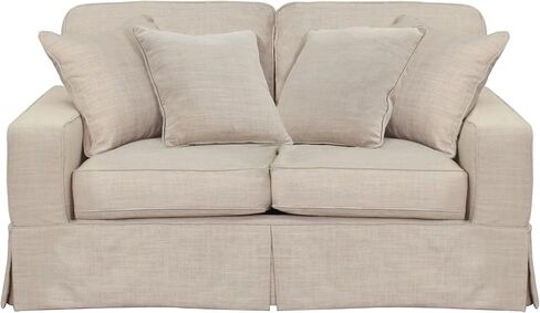 مجموعة غطاء منزلق من Sunset Trading Americana Loveseat فقط، من الكتان in Kuwait