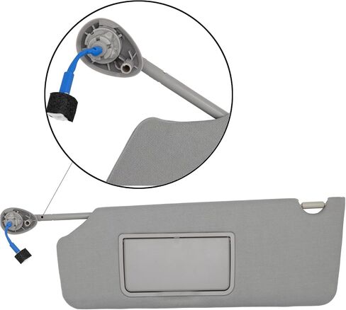 NHILES Left Driver Side Sun Visor Fits for Honda Pilot 2016-2022 Honda Ridgeline 2018-2020 Replacement Sun Shade # 83280-TG7-A12ZB (Wisteria Light Gray) in Kuwait