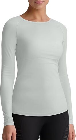 Womens Long Sleeve Workout Tops Slim-Fit Yoga Top Quick Dry Running Athletic Shirt High Stretch in Saudi Arabia