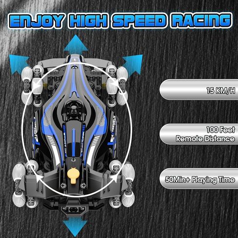 RC Drift Car, Remote Control Car for Boys 4-7 8-12 Fast 2.4Ghz 1:14 Scale High Speed RC Race Car Boy Toys Age 6-8 8-10 Cool Birthday Gifts for 5 6 7 8 9 10 Year Old Boys Blue in Saudi Arabia