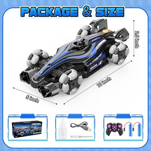 RC Drift Car, Remote Control Car for Boys 4-7 8-12 Fast 2.4Ghz 1:14 Scale High Speed RC Race Car Boy Toys Age 6-8 8-10 Cool Birthday Gifts for 5 6 7 8 9 10 Year Old Boys Blue in Saudi Arabia