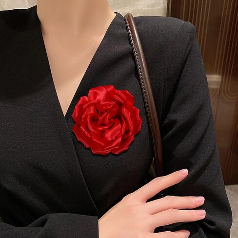 Rose Flower Brooches and Pins for Women Elegant Flower Pins | Flower Hair Clips for Women | Flower Brooches for Women Dress | Hair Accessories for Women | Rose Brooch Pin Hat Pins in Kuwait