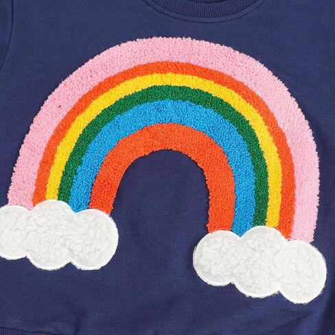 سويت شيرت مخطط بألوان قوس قزح للأطفال من HILEELANG in Kuwait