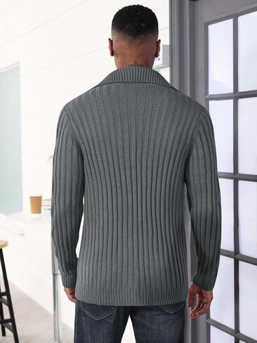 Runcati Mens Cardigan Sweater Cable Knit Button Down Long Sleeve Casual Winter Slim Fit Sweaters in Saudi Arabia