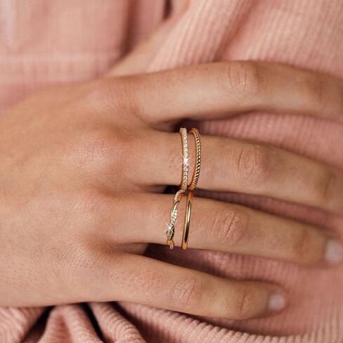 Gold/Silver Rings for Women Non Tarnish, Dainty 14K Gold Plated Stacking Thumb Rings Set, Statement Gold Adjustable Stackable Rings Set in Saudi Arabia