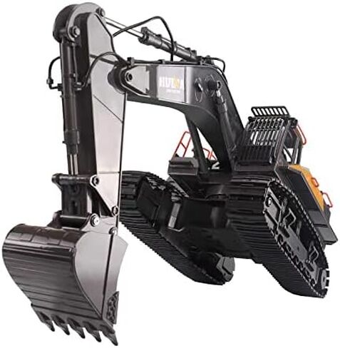 لعبة Gemini&Genius Excavator للأطفال، لعبة حفار مسار مركبات البناء المعدنية 1/50 لعبة حفار، ذراع حفار متحرك متعدد المفاصل ولعبة شاحنة كابينة تدور 360 درجة للأطفال in Saudi Arabia