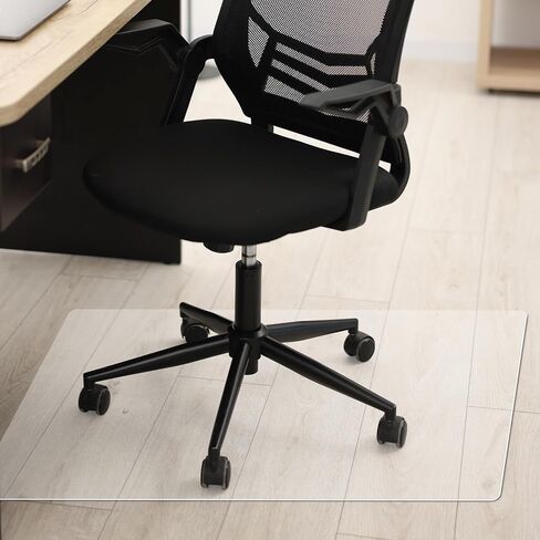 Clear Chair Mat for Hardwood Floors - 46''x72'' Heavy Duty Office Chair Mat, Rectangle Rolling Chair Mat for Hardwood, PVC Protector Hard Floor Mat for Computer&Desk Chair (46'' x 72'') in Saudi Arabia