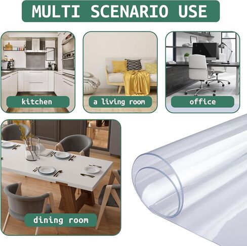 Clear Chair Mat for Hardwood Floors - 46''x72'' Heavy Duty Office Chair Mat, Rectangle Rolling Chair Mat for Hardwood, PVC Protector Hard Floor Mat for Computer&Desk Chair (46'' x 72'') in Saudi Arabia