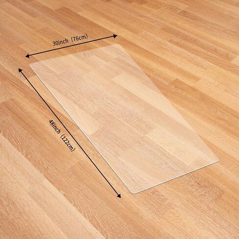Clear Chair Mat for Hardwood Floors - 46''x72'' Heavy Duty Office Chair Mat, Rectangle Rolling Chair Mat for Hardwood, PVC Protector Hard Floor Mat for Computer&Desk Chair (46'' x 72'') in Saudi Arabia