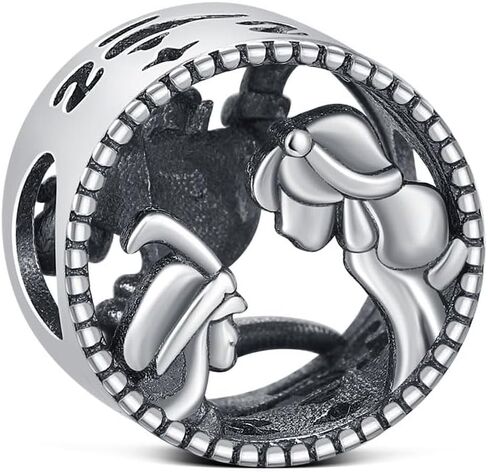 KEQ 925 Sterling Silver Charms for Bracelets and Necklace Travel Compass Bead london British Guards Dangle Pendants Round Paris Eiffel Tower 5A CZ Beads Christmas Graduation Gift for Daughter granddaughter Women in Kuwait
