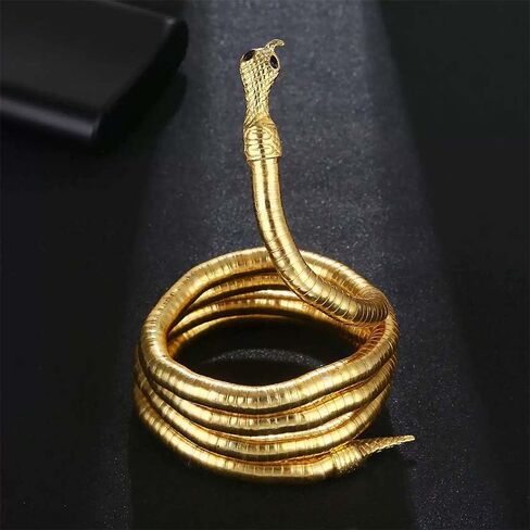 Gold Silver And Colorful Bendable Snake Necklace Choker for Women Halloween Party Flexible Adjustment Animal Bracelet Necklace in Saudi Arabia