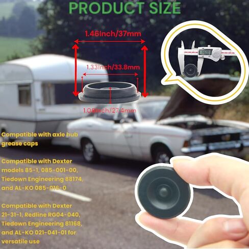 Rubber Grease Plugs for Trailer Dust Cap - Compatible with Dexter EZ Lube Trailer Axle Models 85-1, 085-001-00, Tiedown Engineering 88174, AL-KO 085-016-0 Quality Neoprene-4Pcs in Saudi Arabia
