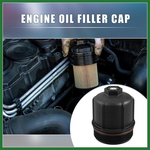 Motoforti Engine Oil Filter Housing Cover Cap 079115433C for Audi A8 S6 S7 S8 4.0L V8 2013-2018 Plastic Black Long-lasting in Saudi Arabia