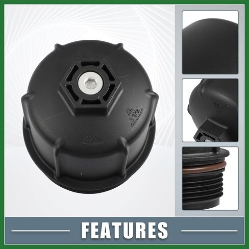Motoforti Engine Oil Filter Housing Cover Cap 079115433C for Audi A8 S6 S7 S8 4.0L V8 2013-2018 Plastic Black Long-lasting in Saudi Arabia