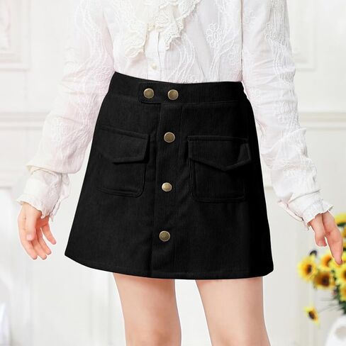 Century Star Skirts for Girls Corduroy Short Mini Skirt Plaid Skirt High Waist Uniform Skirts for Girls A-line Short in Saudi Arabia