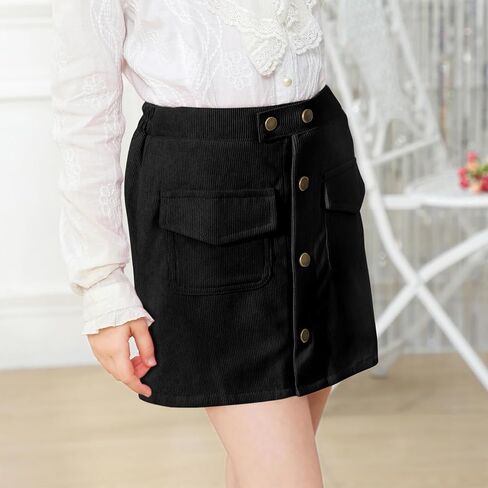 Century Star Skirts for Girls Corduroy Short Mini Skirt Plaid Skirt High Waist Uniform Skirts for Girls A-line Short in Saudi Arabia