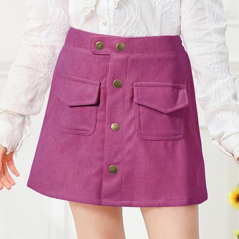 Century Star Skirts for Girls Corduroy Short Mini Skirt Plaid Skirt High Waist Uniform Skirts for Girls A-line Short in Saudi Arabia