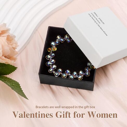 Crystal Beaded Bracelets, Bracelets for Women, Jewelry Beaded Bracelets for Birthday and Valentine's Day, Anniversary Bracelet for Women in Saudi Arabia