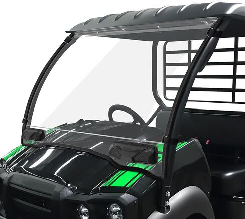StarknightMT Vented Mule Windshield Scratch Resistant Windshield Compatible With Kawasaki Mule SX SE XC 2017+ | Heavy Duty Clear Front Full Mule Windshield in Saudi Arabia
