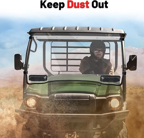 StarknightMT Vented Mule Windshield Scratch Resistant Windshield Compatible With Kawasaki Mule SX SE XC 2017+ | Heavy Duty Clear Front Full Mule Windshield in Saudi Arabia