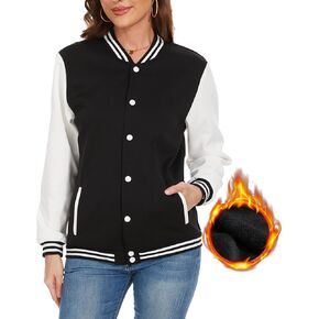 Yuji Itadori Women Baseball Jacket Fleece Varsity Jacket Winter Coat Button Down Bomber Jacket with Pocket XXS-4XL