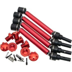 Drive Shaft Compatible with Traxxas 1/10 Maxx 4WD Monster Truck 89076-4 2.0 V2 Driveshaft w/WideMaxx Parts Rc Car Upgrade Steel Replacement(Red) in Kuwait