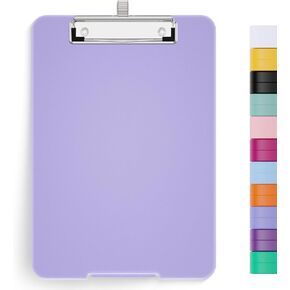 Hongri A5 Clipboard with Storage, 6 x 9'' Nursing Clipboards Foldable Storage, Plastic Clipboards Foldable, Office Supplies, School Supplies, Menu clipboards for Work, Black Clip Board Box.