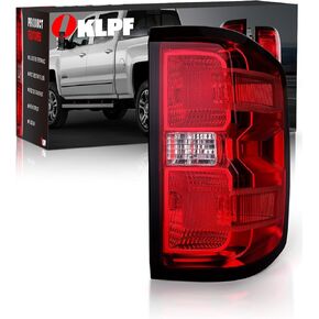 OKLPF rear brake tail light compatible with 2016-2019 chevy silverado 1500 2500HD 3500HD,gmc sierra 3500 HD,replacement red taillight assembly,included bulbs and harness,right passenger side