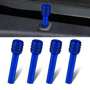 4 PCS Car Door Lock Knobs, Inner Door Lock Pull Pin Cover, Aluminum Alloy Decorative Door Lift Bolt, Universal Auto Accessories for Cars, Trucks (Red)