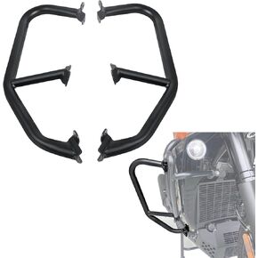 CHIFUN Engine Guard Highway Crash Bars Extension Compatible with Harley PAN America 1250 RA1250 1250s 2020-2024 Black Steel Motorcycle Frame Protection Extenders Bars