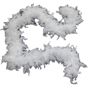 Cynthia's Feathers 65g Chandelle Feather Boas Over 80 Colors & Patterns to Pick Up (White)
