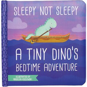 Manhattan Toy Sleepy Not Sleepy - A Tiny Dino's Bedtime Adventure Baby Board Book, Ages 6 Months and up