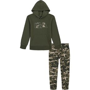 Under Armour UA RIVAL CAMO HOODIE SET, Marine Green Camo, 5