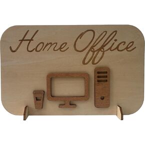 Home Office Sign, Working From Home Gift, New Job Gift, Wooden Sign, Office Gift, Wall Décor, Hanging Sign, Work Desk Accessory