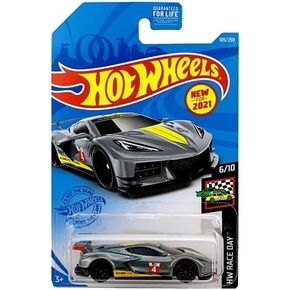DieCast Hotwheels Corvette C8 R, HW Race Day 6/10 [Gray] 105/250